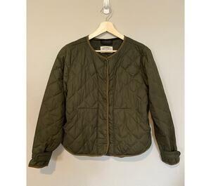 REI Cooperative Wallace Lake Quilted Down Puffer Parka Green Size Large